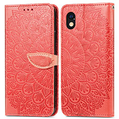 Coque Portefeuille Motif Fantaisie Livre Cuir Etui Clapet S04D pour Sony Xperia Ace III Rouge