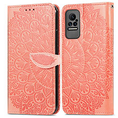 Coque Portefeuille Motif Fantaisie Livre Cuir Etui Clapet S04D pour Xiaomi Civi 1S 5G Orange