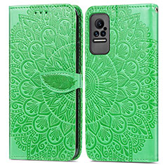 Coque Portefeuille Motif Fantaisie Livre Cuir Etui Clapet S04D pour Xiaomi Civi 1S 5G Vert