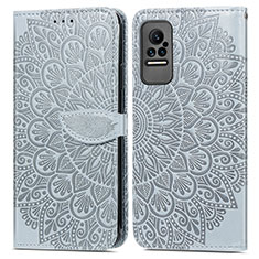 Coque Portefeuille Motif Fantaisie Livre Cuir Etui Clapet S04D pour Xiaomi Civi 5G Gris