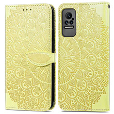 Coque Portefeuille Motif Fantaisie Livre Cuir Etui Clapet S04D pour Xiaomi Civi 5G Jaune