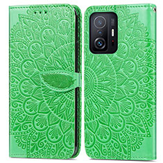 Coque Portefeuille Motif Fantaisie Livre Cuir Etui Clapet S04D pour Xiaomi Mi 11T 5G Vert