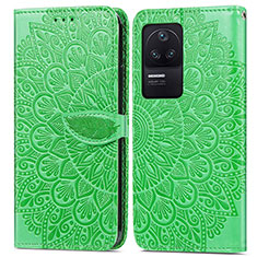 Coque Portefeuille Motif Fantaisie Livre Cuir Etui Clapet S04D pour Xiaomi Poco F4 5G Vert