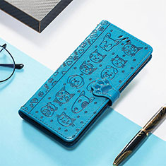 Coque Portefeuille Motif Fantaisie Livre Cuir Etui Clapet S04D pour Xiaomi Redmi 12C 4G Bleu