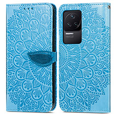 Coque Portefeuille Motif Fantaisie Livre Cuir Etui Clapet S04D pour Xiaomi Redmi K50 Pro 5G Bleu