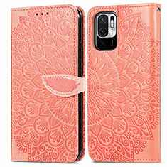 Coque Portefeuille Motif Fantaisie Livre Cuir Etui Clapet S04D pour Xiaomi Redmi Note 10 JE 5G Orange