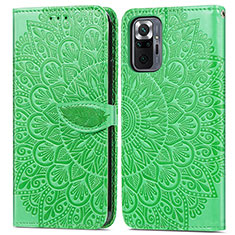 Coque Portefeuille Motif Fantaisie Livre Cuir Etui Clapet S04D pour Xiaomi Redmi Note 10 Pro 4G Vert