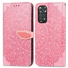 Coque Portefeuille Motif Fantaisie Livre Cuir Etui Clapet S04D pour Xiaomi Redmi Note 11 Pro 4G Or Rose