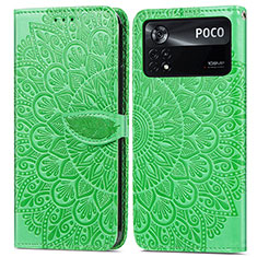 Coque Portefeuille Motif Fantaisie Livre Cuir Etui Clapet S04D pour Xiaomi Redmi Note 11E Pro 5G Vert