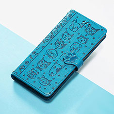 Coque Portefeuille Motif Fantaisie Livre Cuir Etui Clapet S05D pour Huawei Honor 50 SE 5G Bleu