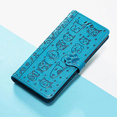 Coque Portefeuille Motif Fantaisie Livre Cuir Etui Clapet S05D pour Huawei Honor 70 5G Bleu