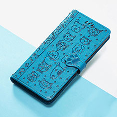 Coque Portefeuille Motif Fantaisie Livre Cuir Etui Clapet S05D pour Huawei Nova Y70 Bleu