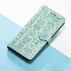 Coque Portefeuille Motif Fantaisie Livre Cuir Etui Clapet S05D pour Huawei Nova Y70 Vert