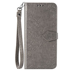 Coque Portefeuille Motif Fantaisie Livre Cuir Etui Clapet S05D pour Samsung Galaxy M11 Gris