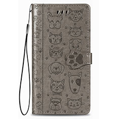 Coque Portefeuille Motif Fantaisie Livre Cuir Etui Clapet S05D pour Samsung Galaxy S21 5G Gris