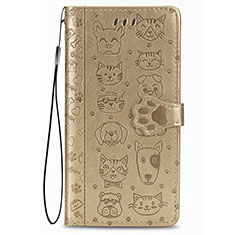 Coque Portefeuille Motif Fantaisie Livre Cuir Etui Clapet S05D pour Samsung Galaxy S21 5G Or