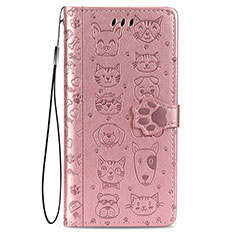 Coque Portefeuille Motif Fantaisie Livre Cuir Etui Clapet S05D pour Samsung Galaxy S21 5G Rose