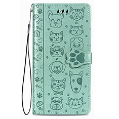 Coque Portefeuille Motif Fantaisie Livre Cuir Etui Clapet S05D pour Samsung Galaxy S21 5G Vert