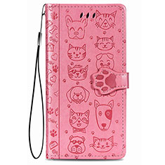 Coque Portefeuille Motif Fantaisie Livre Cuir Etui Clapet S05D pour Samsung Galaxy S21 Plus 5G Or Rose