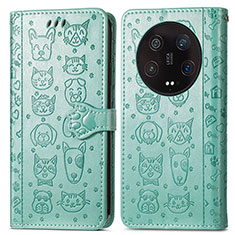 Coque Portefeuille Motif Fantaisie Livre Cuir Etui Clapet S05D pour Xiaomi Mi 13 Ultra 5G Vert