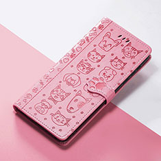 Coque Portefeuille Motif Fantaisie Livre Cuir Etui Clapet S05D pour Xiaomi Poco F5 5G Rose