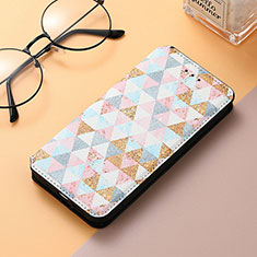 Coque Portefeuille Motif Fantaisie Livre Cuir Etui Clapet S06D pour Huawei Honor 80 Pro 5G Blanc