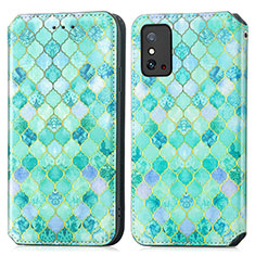 Coque Portefeuille Motif Fantaisie Livre Cuir Etui Clapet S06D pour Huawei Honor X10 Max 5G Vert