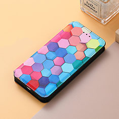 Coque Portefeuille Motif Fantaisie Livre Cuir Etui Clapet S06D pour Huawei Honor X30i Colorful