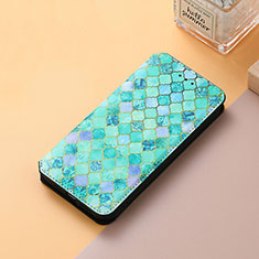 Coque Portefeuille Motif Fantaisie Livre Cuir Etui Clapet S06D pour Huawei Nova Y70 Vert