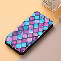 Coque Portefeuille Motif Fantaisie Livre Cuir Etui Clapet S06D pour Nokia G100 Violet