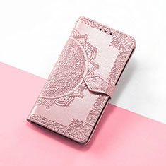 Coque Portefeuille Motif Fantaisie Livre Cuir Etui Clapet S07D pour Asus ROG Phone 7 Pro Or Rose