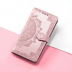 Coque Portefeuille Motif Fantaisie Livre Cuir Etui Clapet S07D pour Huawei Enjoy 50 Pro Or Rose