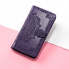 Coque Portefeuille Motif Fantaisie Livre Cuir Etui Clapet S07D pour Huawei Enjoy 50 Pro Violet