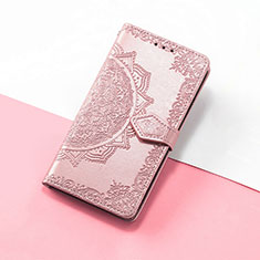 Coque Portefeuille Motif Fantaisie Livre Cuir Etui Clapet S07D pour Huawei Enjoy 50z Or Rose