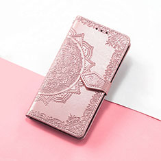 Coque Portefeuille Motif Fantaisie Livre Cuir Etui Clapet S07D pour Huawei Honor X9 5G Or Rose