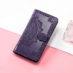 Coque Portefeuille Motif Fantaisie Livre Cuir Etui Clapet S07D pour Huawei Honor X9 5G Violet