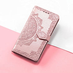 Coque Portefeuille Motif Fantaisie Livre Cuir Etui Clapet S07D pour Huawei Nova 10 SE Or Rose