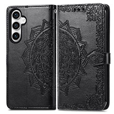 Coque Portefeuille Motif Fantaisie Livre Cuir Etui Clapet S07D pour Samsung Galaxy S21 FE 5G Noir