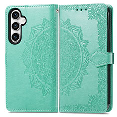 Coque Portefeuille Motif Fantaisie Livre Cuir Etui Clapet S07D pour Samsung Galaxy S21 FE 5G Vert