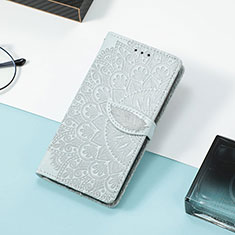 Coque Portefeuille Motif Fantaisie Livre Cuir Etui Clapet S08D pour Huawei Honor 60 Pro 5G Gris