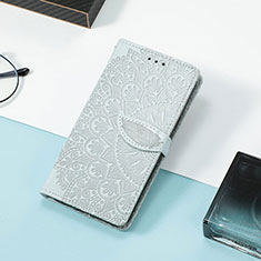 Coque Portefeuille Motif Fantaisie Livre Cuir Etui Clapet S08D pour Huawei Honor 60 SE 5G Gris