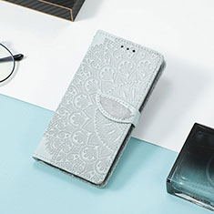 Coque Portefeuille Motif Fantaisie Livre Cuir Etui Clapet S08D pour Huawei Honor Magic3 5G Gris