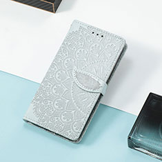 Coque Portefeuille Motif Fantaisie Livre Cuir Etui Clapet S08D pour Huawei Honor X30i Gris