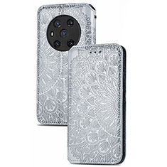 Coque Portefeuille Motif Fantaisie Livre Cuir Etui Clapet S09D pour Huawei Honor Magic3 5G Argent