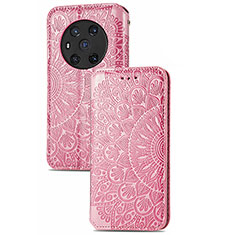 Coque Portefeuille Motif Fantaisie Livre Cuir Etui Clapet S09D pour Huawei Honor Magic3 5G Or Rose