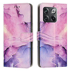 Coque Portefeuille Motif Fantaisie Livre Cuir Etui Clapet Y01X pour OnePlus 10T 5G Violet