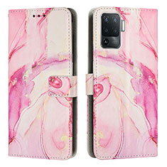 Coque Portefeuille Motif Fantaisie Livre Cuir Etui Clapet Y01X pour Oppo A94 4G Rose