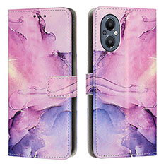 Coque Portefeuille Motif Fantaisie Livre Cuir Etui Clapet Y01X pour Oppo F21s Pro 5G Violet