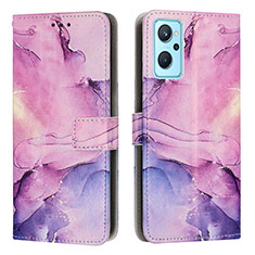 Coque Portefeuille Motif Fantaisie Livre Cuir Etui Clapet Y01X pour Realme 10 5G Violet