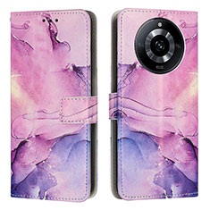 Coque Portefeuille Motif Fantaisie Livre Cuir Etui Clapet Y01X pour Realme 11 Pro+ Plus 5G Violet